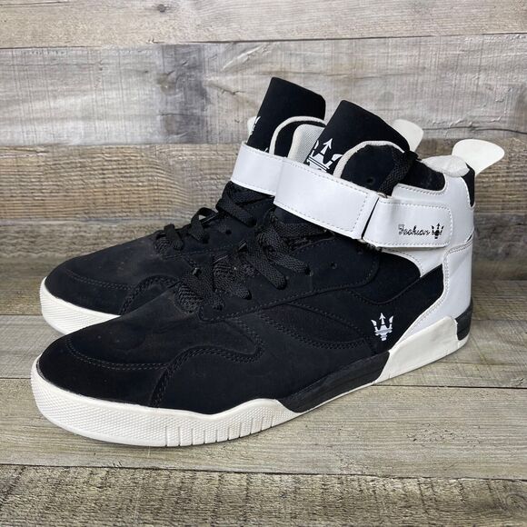 Fashion Black & White Sneakers Mens Size 45 Kuxie - Picture 1 of 13